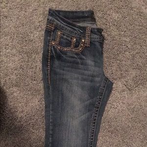 Jean capris with gems